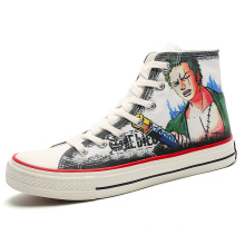 Autumn pirate king animation trendy new high top custom canvas shoes,canvas shoes men,mens canvas casual shoes